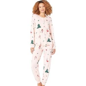 NWT Kate Spade Brushed Jersey Jogger PJ Set Size L Luxurious Lounge Preppy